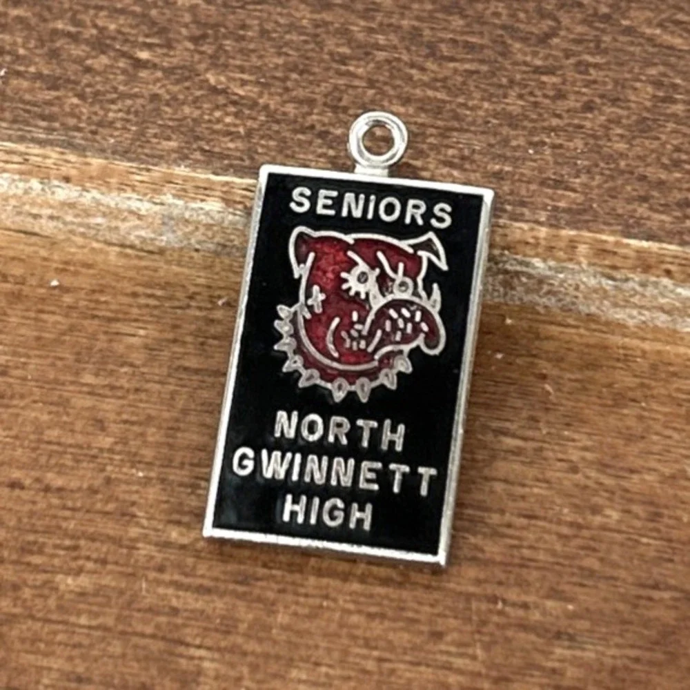 North Gwinnett High School Seniors Bulldog Metal‎ Charm Pendant Collectible